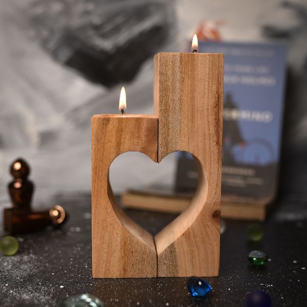 Amore Tea-Light Holder (Mahogany) 2